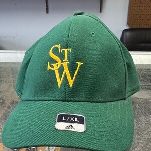 Adidas Forest Green Hat with Gold Letters